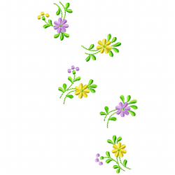 Flowers And Tree Embroidery Design 3